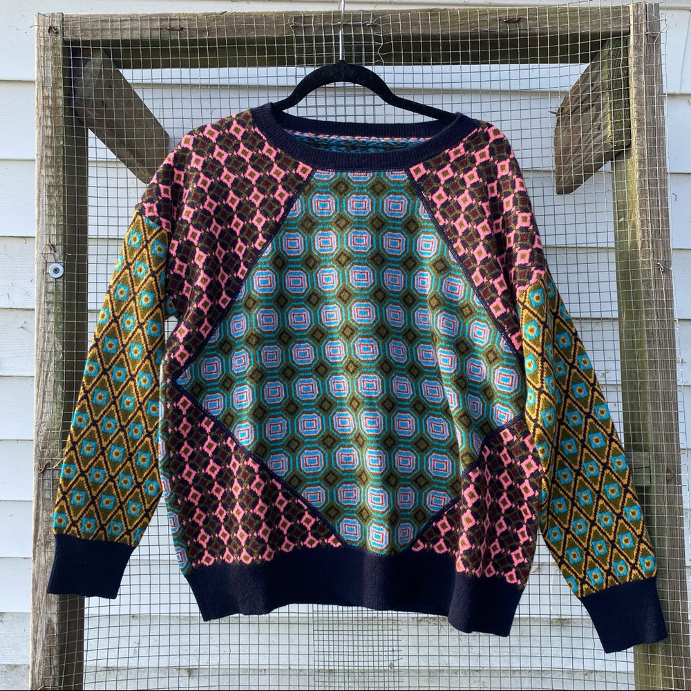 J Crew patterned sample sweater
